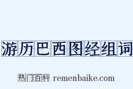 游历巴西图经组词是什么意思的图片